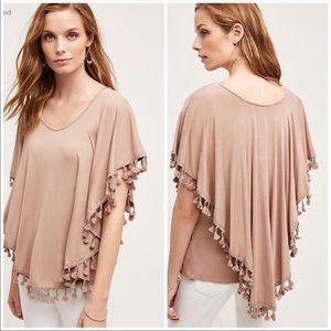 Anthropologie Eri + Ali Tassel Poncho Tank Top XS